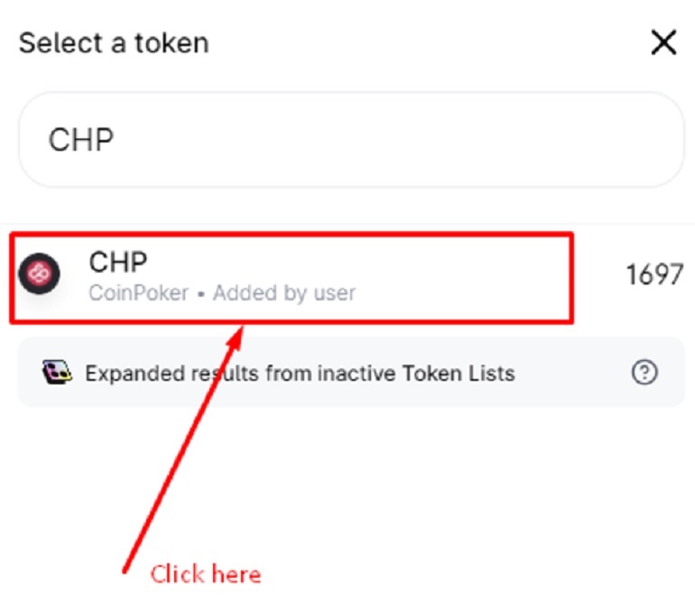 Select CHP Tokens Select CHP Tokens