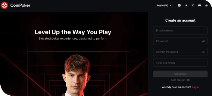 Регистрация и скачивание CoinPoker