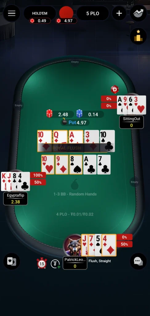 Игра в покер на мобильном