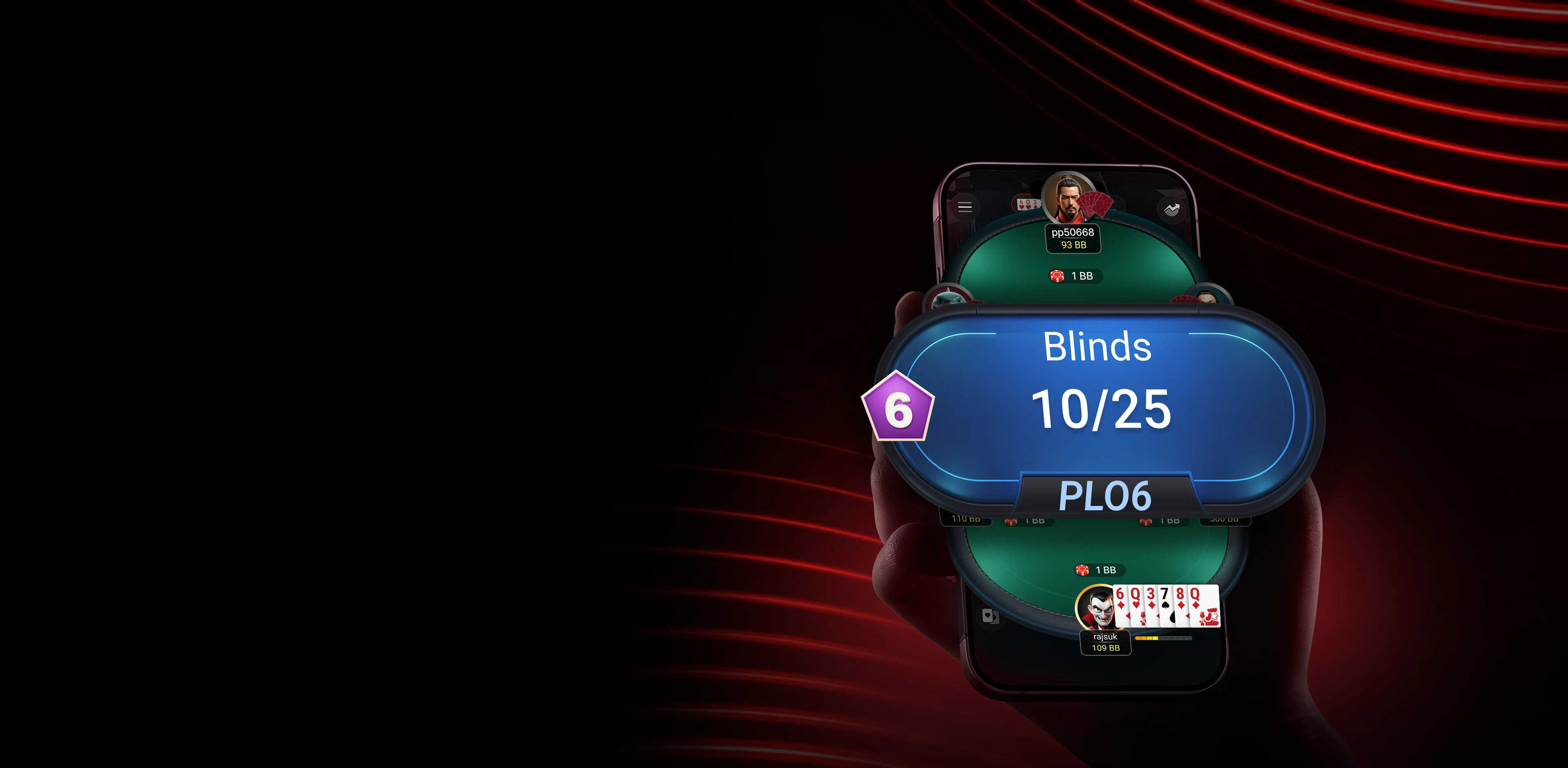 PLO6 онлайн на реальные деньги на CoinPoker